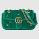 Gucci Gg Marmont Mini Shoulder Bag Green Velvet