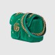 Gucci Gg Marmont Mini Shoulder Bag Green Velvet