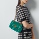 Gucci Gg Marmont Mini Shoulder Bag Green Velvet