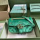 Gucci Gg Marmont Mini Shoulder Bag Green Velvet