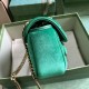 Gucci Gg Marmont Mini Shoulder Bag Green Velvet