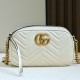 Gucci Gg Marmont Small Shoulder Bag Light Beige Leather