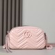 Gucci Gg Marmont Small Shoulder Bag Light Pink Leather