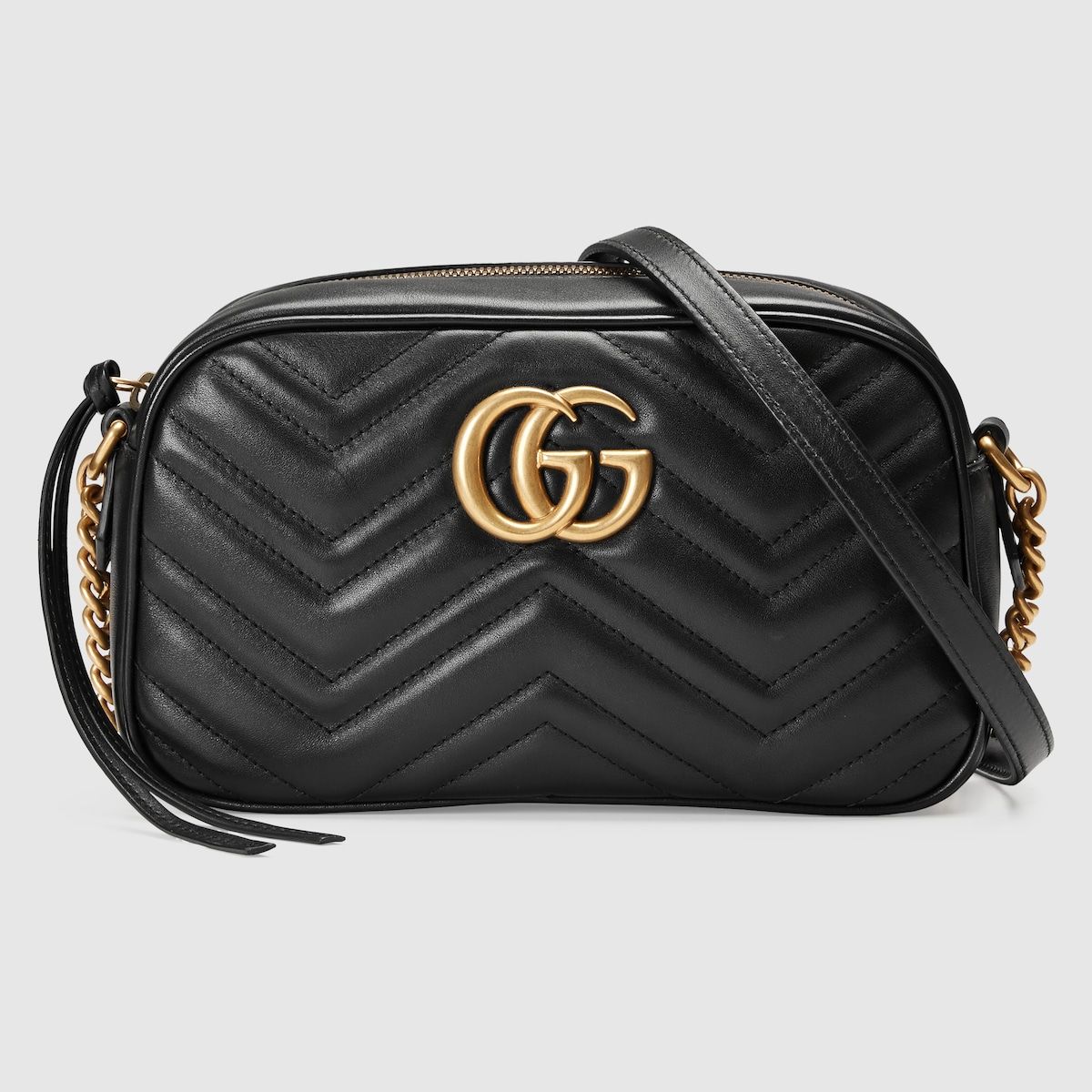 Gucci Gg Marmont Small Shoulder Bag Black Leather