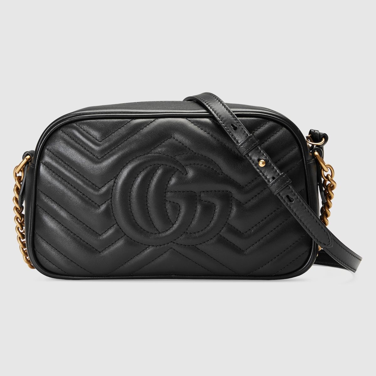 Gucci Gg Marmont Small Shoulder Bag Black Leather