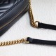 Gucci Gg Marmont Small Shoulder Bag Black Leather