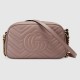 Gucci Gg Marmont Small Shoulder Bag Dusty Pink Leather