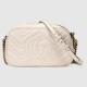 Gucci Gg Marmont Small Shoulder Bag White Leather