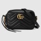 Gucci Gg Marmont Mini Shoulder Bag Black Leather