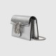 Gucci Dionysus Super Mini Bag Silver Lamé Leather