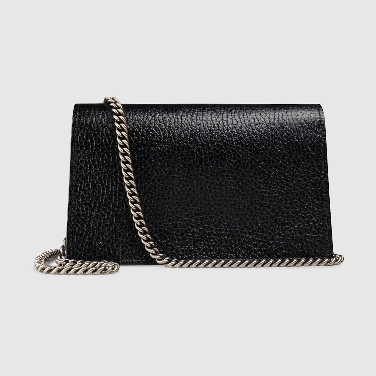 Gucci Dionysus Leather Super Mini Bag Black Leather