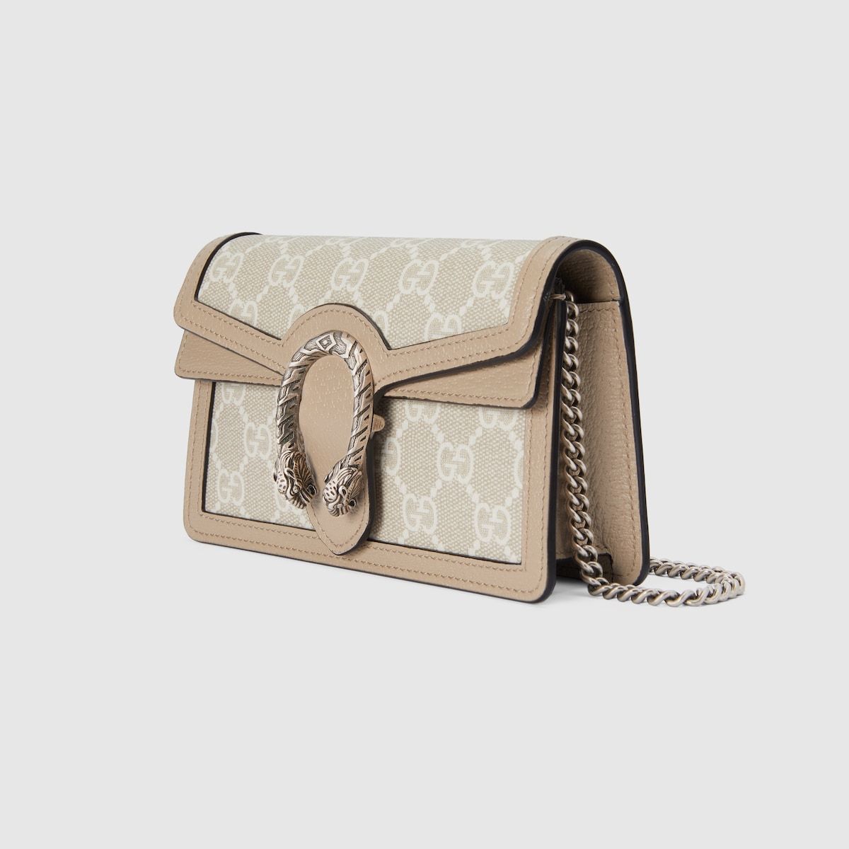 Gucci Dionysus Gg Super Mini Bag Beige And White Gg Supreme