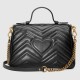 Gucci Gg Marmont Small Top Handle Bag Black Leather