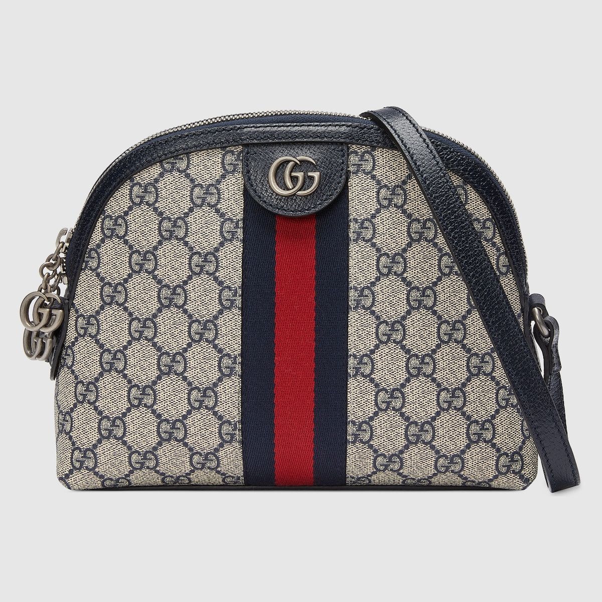 Gucci Ophidia Gg Small Shoulder Bag Beige And Blue Supreme