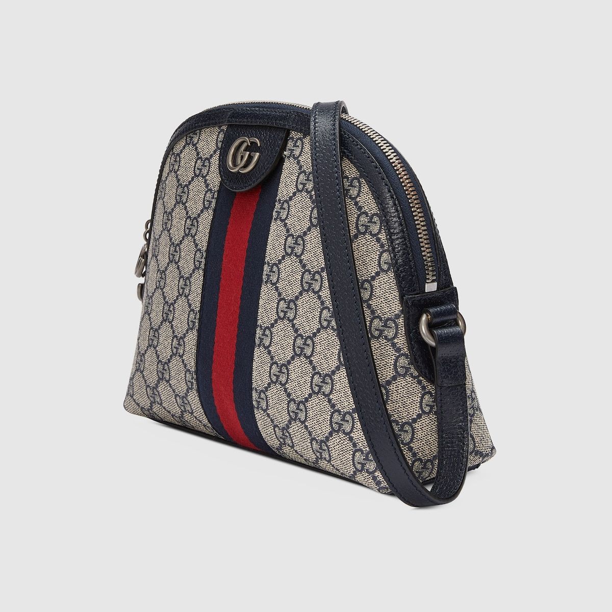 Gucci Ophidia Gg Small Shoulder Bag Beige And Blue Supreme