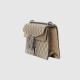 Gucci Dionysus Small Rectangular Bag Gg Supreme And Taupe Suede