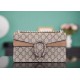 Gucci Dionysus Small Rectangular Bag Gg Supreme And Taupe Suede