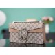 Gucci Dionysus Small Rectangular Bag Gg Supreme And Taupe Suede