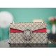 Gucci Dionysus Gg Small Rectangular Bag Gg Supreme And Red Suede