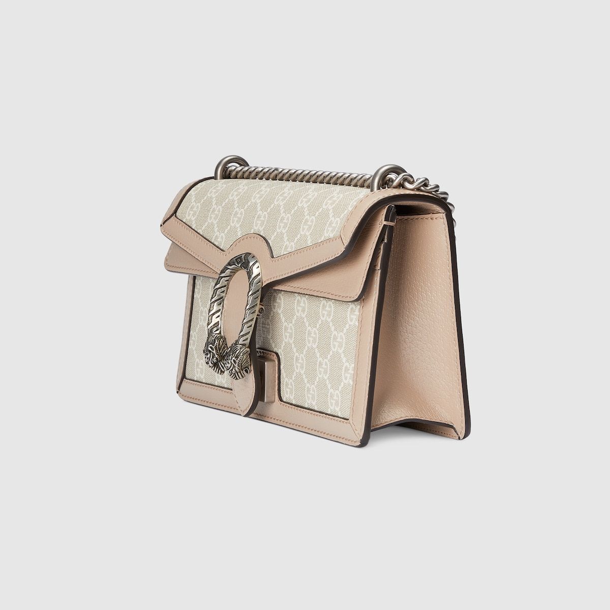 Gucci Dionysus Gg Small Rectangular Bag Beige And White Canvas