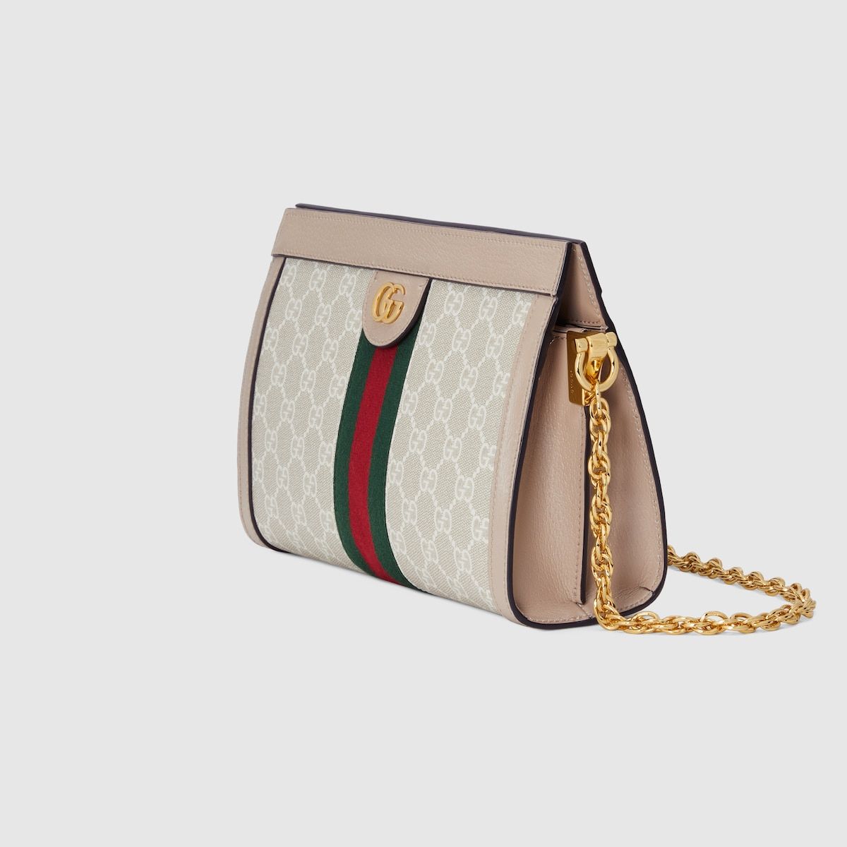 Gucci Ophidia Gg Small Shoulder Bag Beige And White Canvas