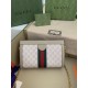 Gucci Ophidia Gg Small Shoulder Bag Beige And White Canvas