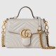 Gucci Gg Marmont Mini Top Handle Bag Light Beige Leather