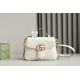 Gucci Gg Marmont Mini Top Handle Bag White Leather