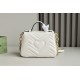 Gucci Gg Marmont Mini Top Handle Bag White Leather