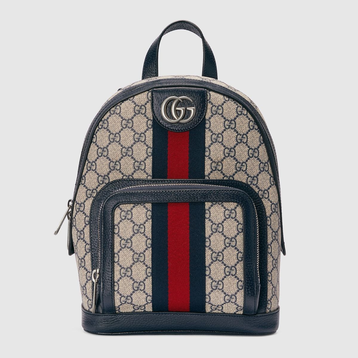 Gucci Ophidia Gg Small Backpack Beige And Blue Gg Supreme