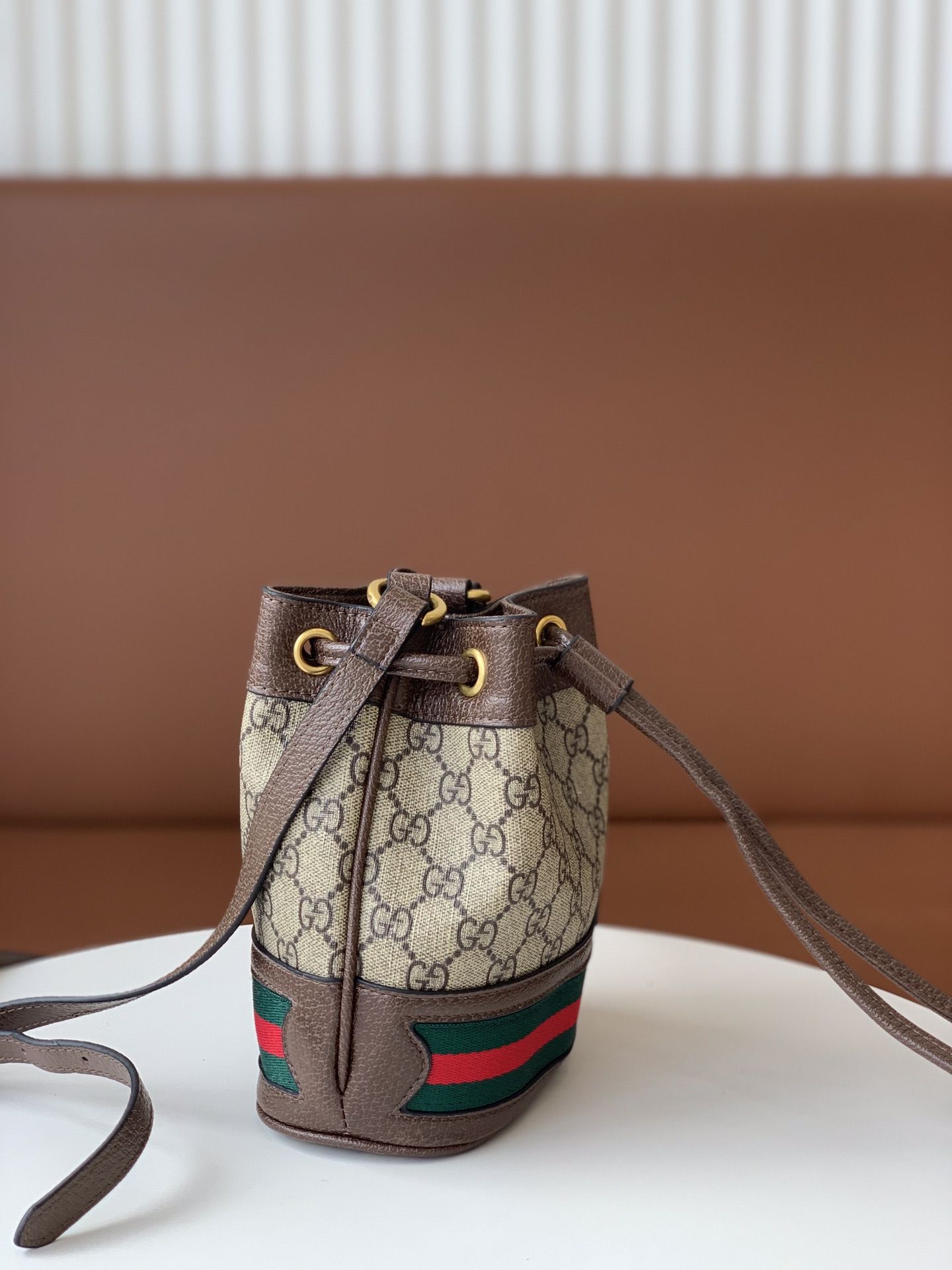 Gucci Ophidia Gg Mini Bucket Bag Beige/Ebony Gg Supreme