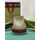 Gucci Ophidia Gg Mini Bucket Bag Beige And White Canvas