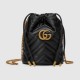 Gucci Gg Marmont Mini Bucket Bag Black Leather