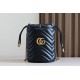 Gucci Gg Marmont Mini Bucket Bag Black Leather