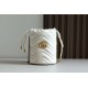 Gucci Gg Marmont Mini Bucket Bag White Leather