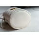 Gucci Gg Marmont Mini Bucket Bag White Leather