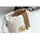 Gucci Gg Marmont Mini Bucket Bag White Leather