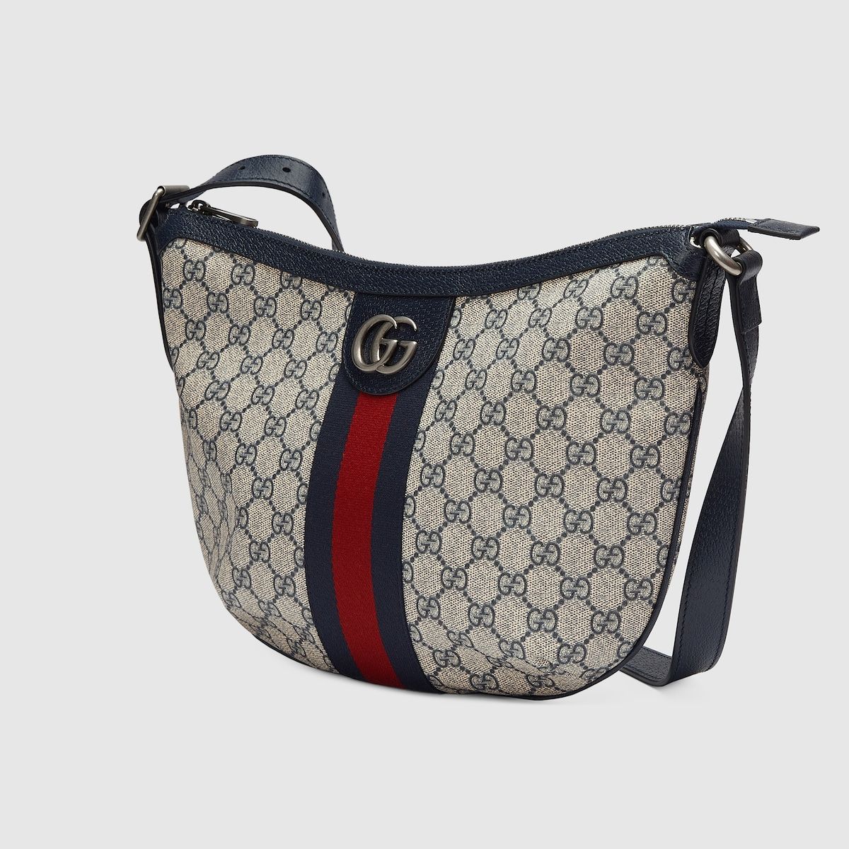 Gucci Ophidia Gg Small Crossbody Bag Beige And Blue Gg Supreme