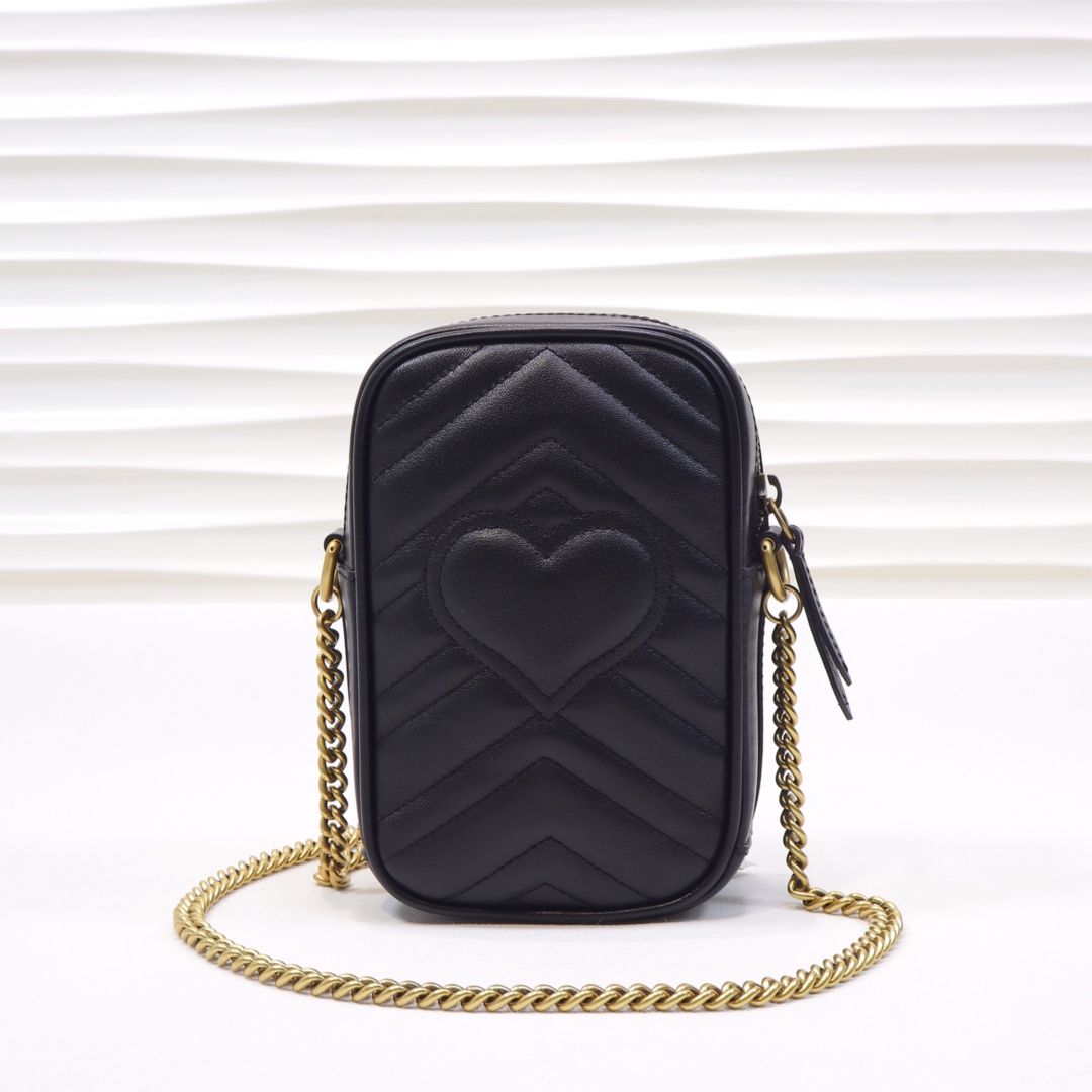 Gucci Gg Marmont Mini Bag Black Leather