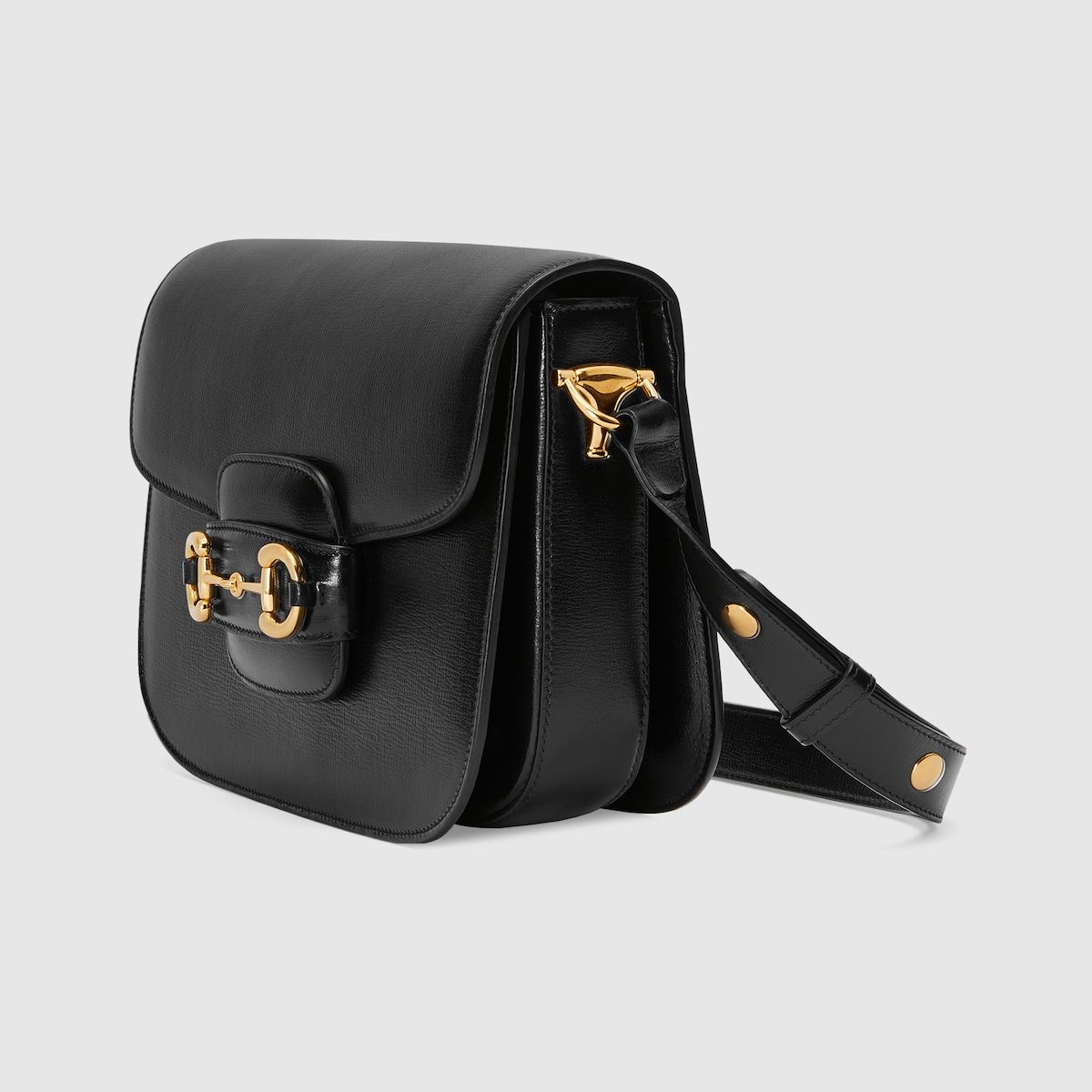 Gucci Horsebit 1955 Shoulder Bag Black Leather