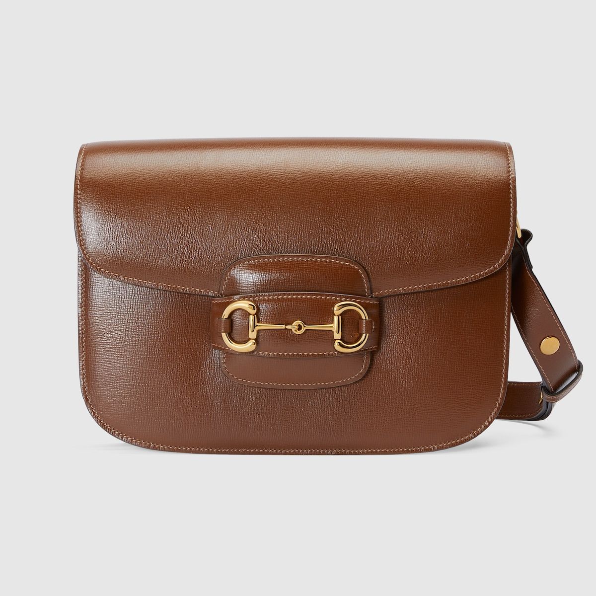 Gucci Horsebit 1955 Shoulder Bag Brown Leather