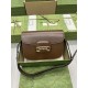 Gucci Horsebit 1955 Shoulder Bag Brown Leather