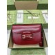 Gucci Horsebit 1955 Shoulder Bag Red Leather