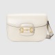 Gucci Horsebit 1955 Shoulder Bag White Leather