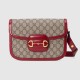 Gucci Horsebit 1955 Shoulder Bag Gg Supreme/Red