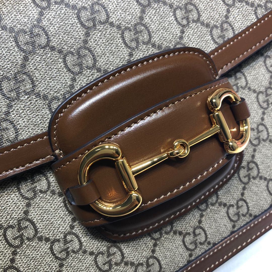 Gucci Horsebit 1955 Shoulder Bag Gg Supreme/Brown