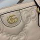 Gucci Gg Matelassé Medium Tote Rose Beige Leather