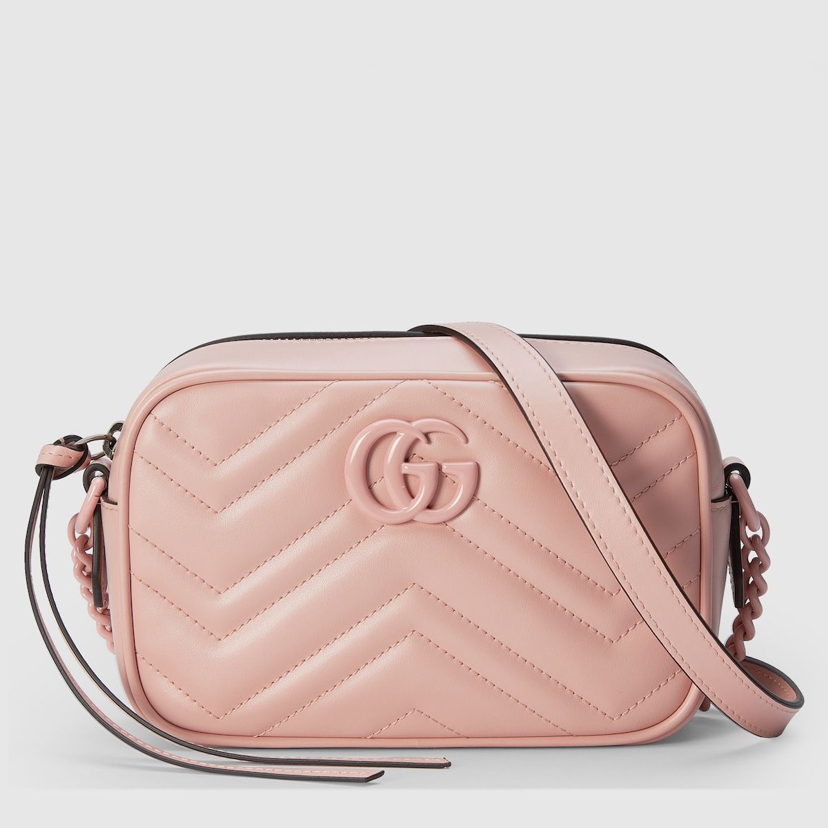 Gucci Gg Marmont Mini Shoulder Bag Light Pink Leather