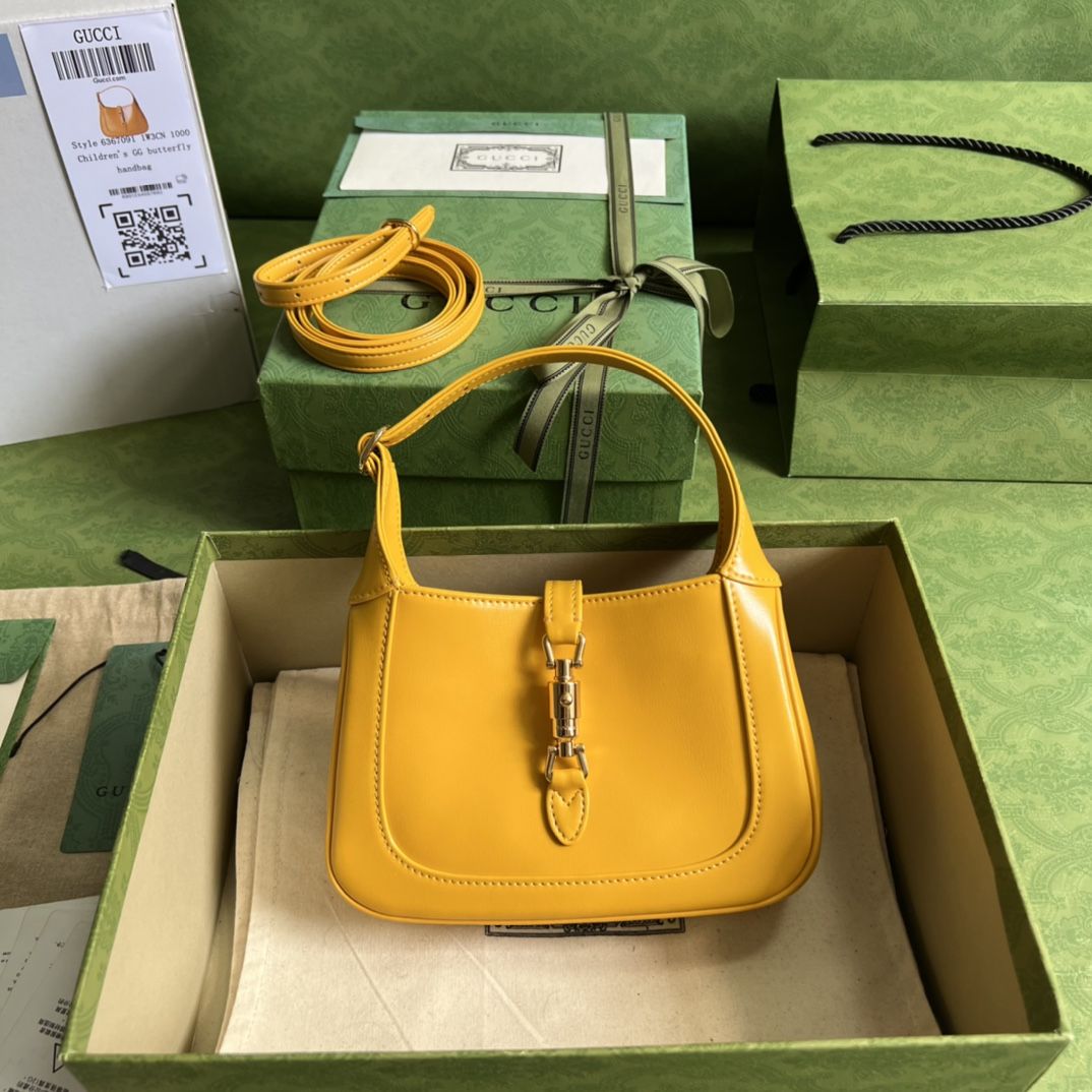 Gucci Jackie 1961 Mini Shoulder Bag Yellow Leather