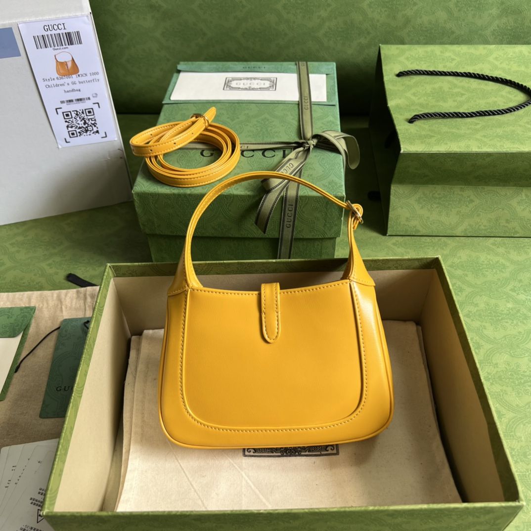 Gucci Jackie 1961 Mini Shoulder Bag Yellow Leather